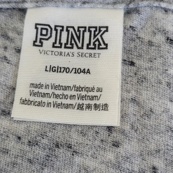 PINK Victoria's Secret Heather Gray V-Neck Tee - Picture 5 of 7